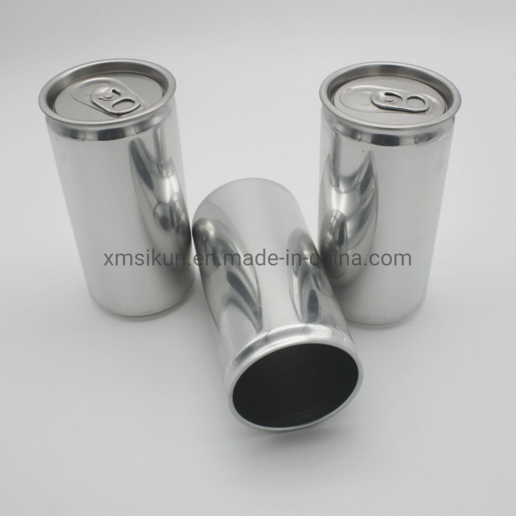 High Quality Empty 250ml Sleek Aluminum Can for Beverage Packing