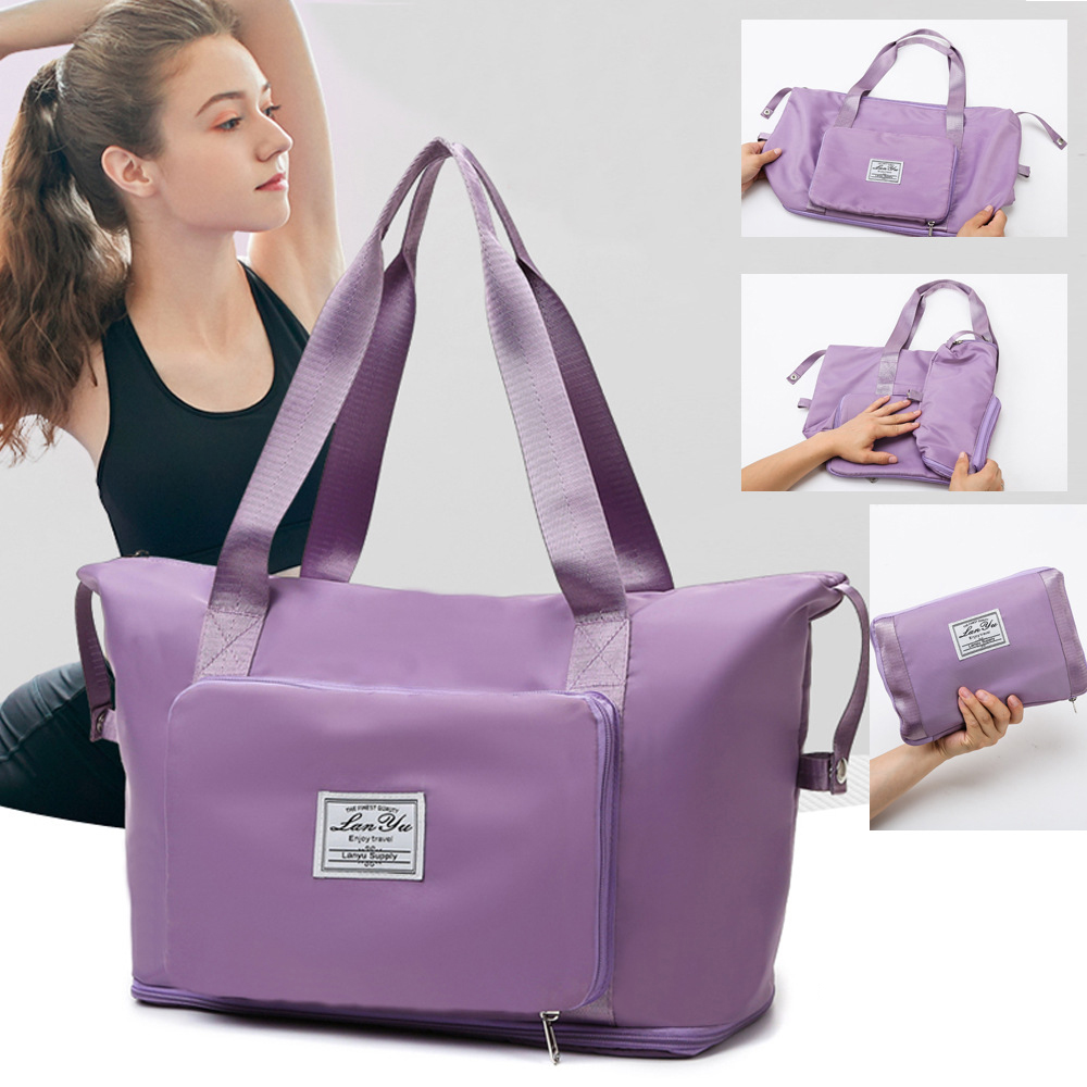 Folding Travel Bag Women's Short-distance Portable Large-capacity Fitness Bag Travel Storage Bag Travel Luggage Bag