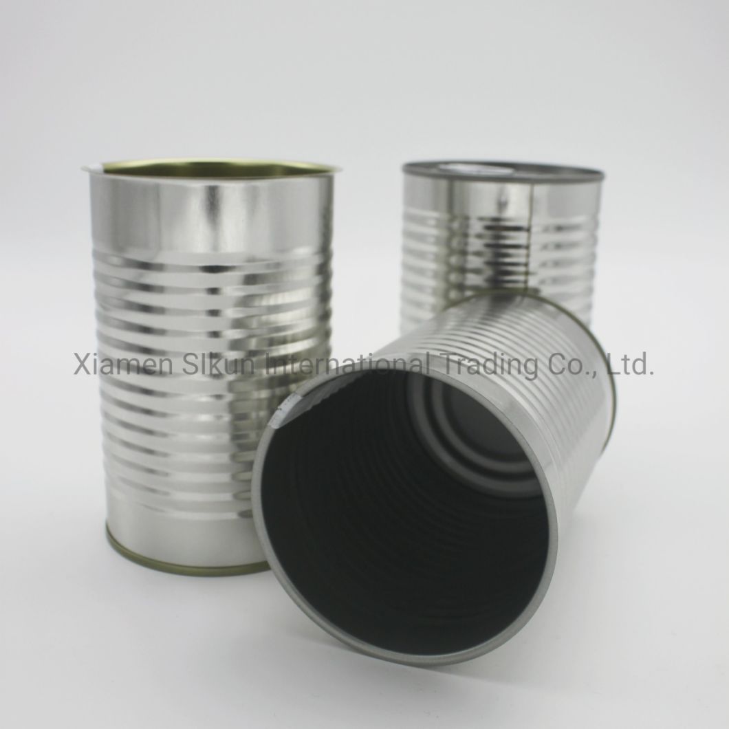 Tinplate Can Size 7116# with Easy Open Lid Gold Lacquer Coating for Packing Canned Mushroom