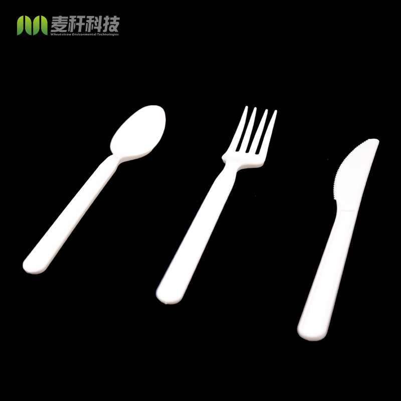 Eco-friendly 100% compostable CPLA flatware fork knife and Spoon