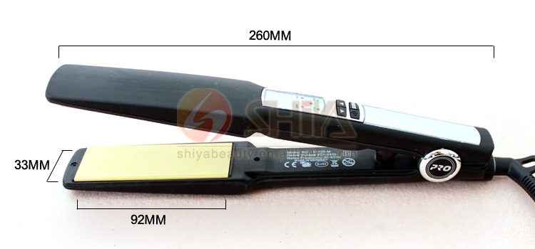 Professional LCD/LED display nano titanium style elements hair straightener flat iron hair styling product