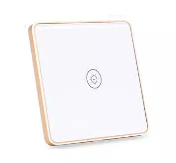 Glomarket EU Smart Wifi Wall Touch Switch 1/2/3/4 Gang Glass Panel With Metal Frame Light Switch Tuya Smart Switch