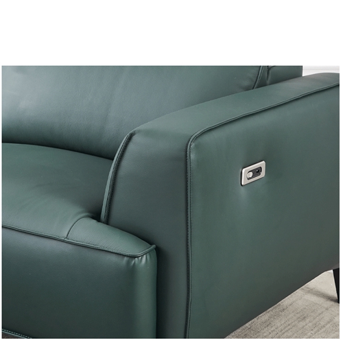 New Italian Style First Layer Cowhide Functional Modern Minimalist Manual Headrest Metal High Leg Leather Sofa