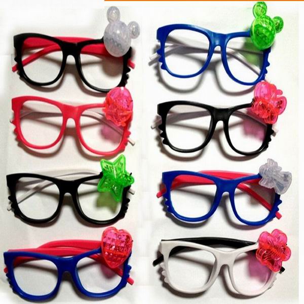 multi color cute plastic flashing light up led glasses/ led glasses / led party glasses