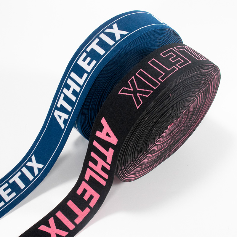 Heat Transfer Soft Waistband Customized Printed Hot Sale Garment Jacquard 40mm Woven Elastic Band Belt For Underwear