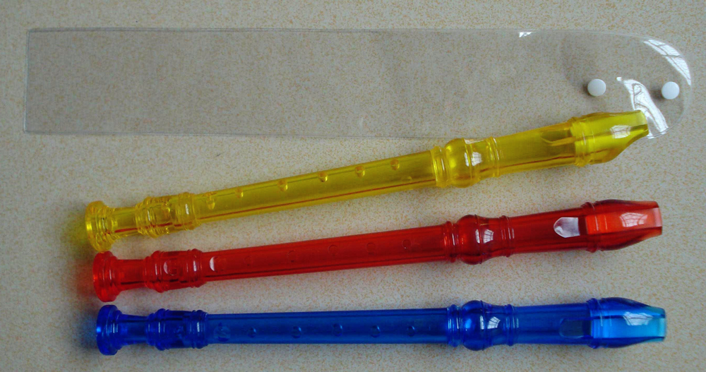 OEM 8 HOLE Cartoon Transparent German/Baroque Soprano Recorder colorful promotion -AG8A-8G-14G