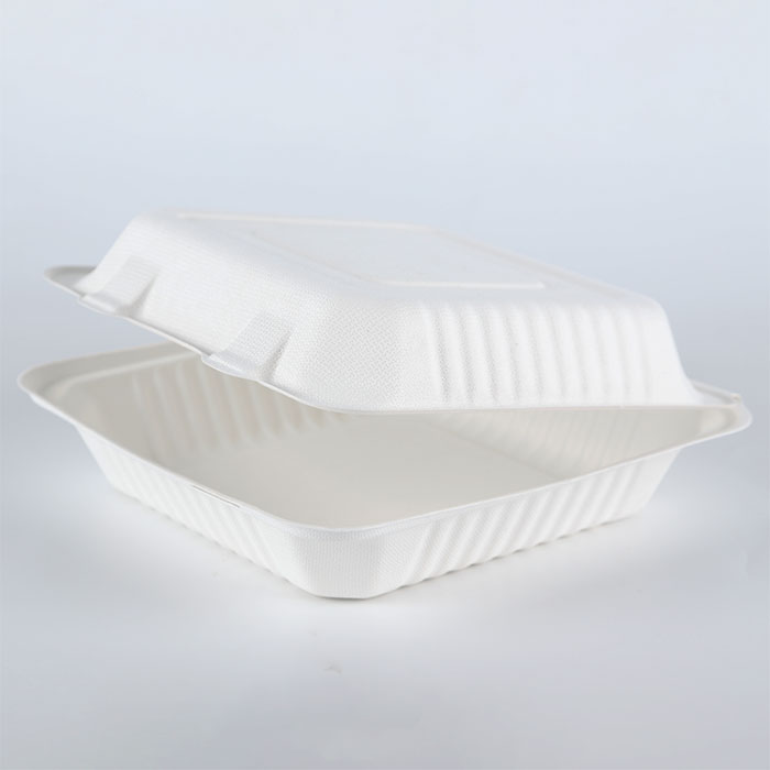 Best selling eco-friendly Water and oil proof Bagasse clamshell paper tableware