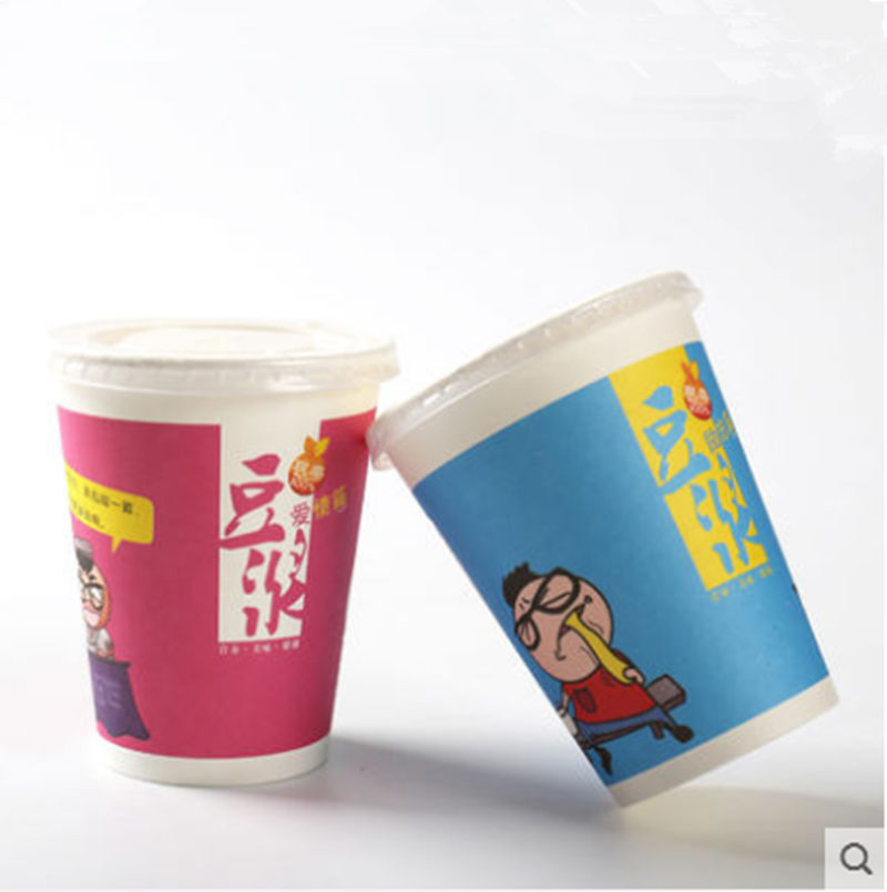 One time grinding soya bean milk thickened packed porridge paper cup