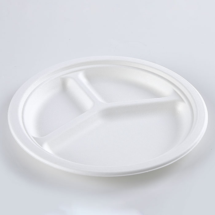 Italy Food TUV Compostable 3 Division 9 Inches Plate Dish dinnerware set