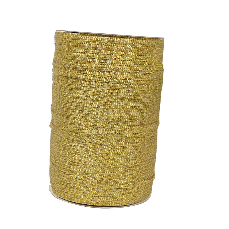 The color green belt tape for decorate Flowers PET material golden and silver silk ribbon