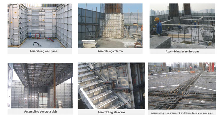 Factory supply construction concrete forms aluminum column formwork for concrete construction