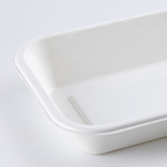 24oz Eco-friendly Disposable Biodegradable Sugarcane Bagasse Tray