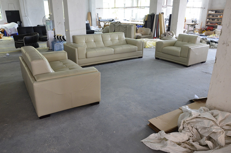 Sectional genuine leather sofa furninture 1+3+chaise h993