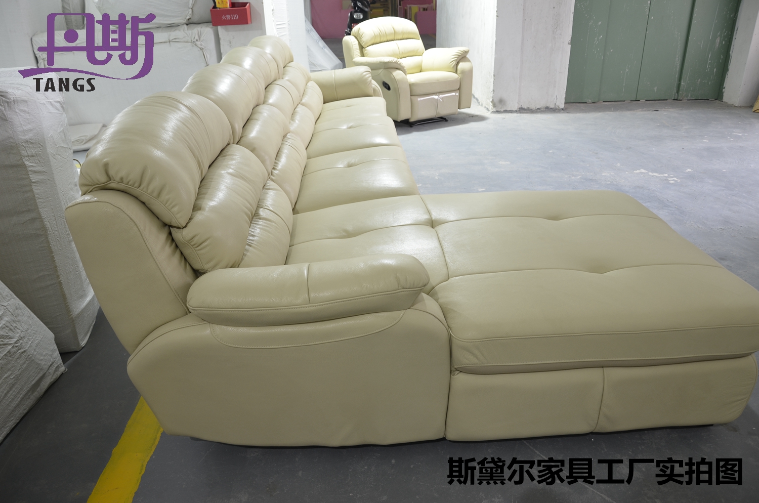 Sectionals genuine leather sofa set home furniture h5876