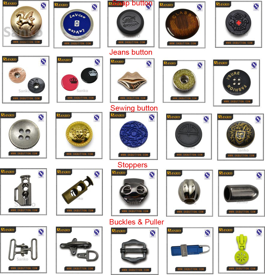 2015 NEW design high quality metal buttons for garments