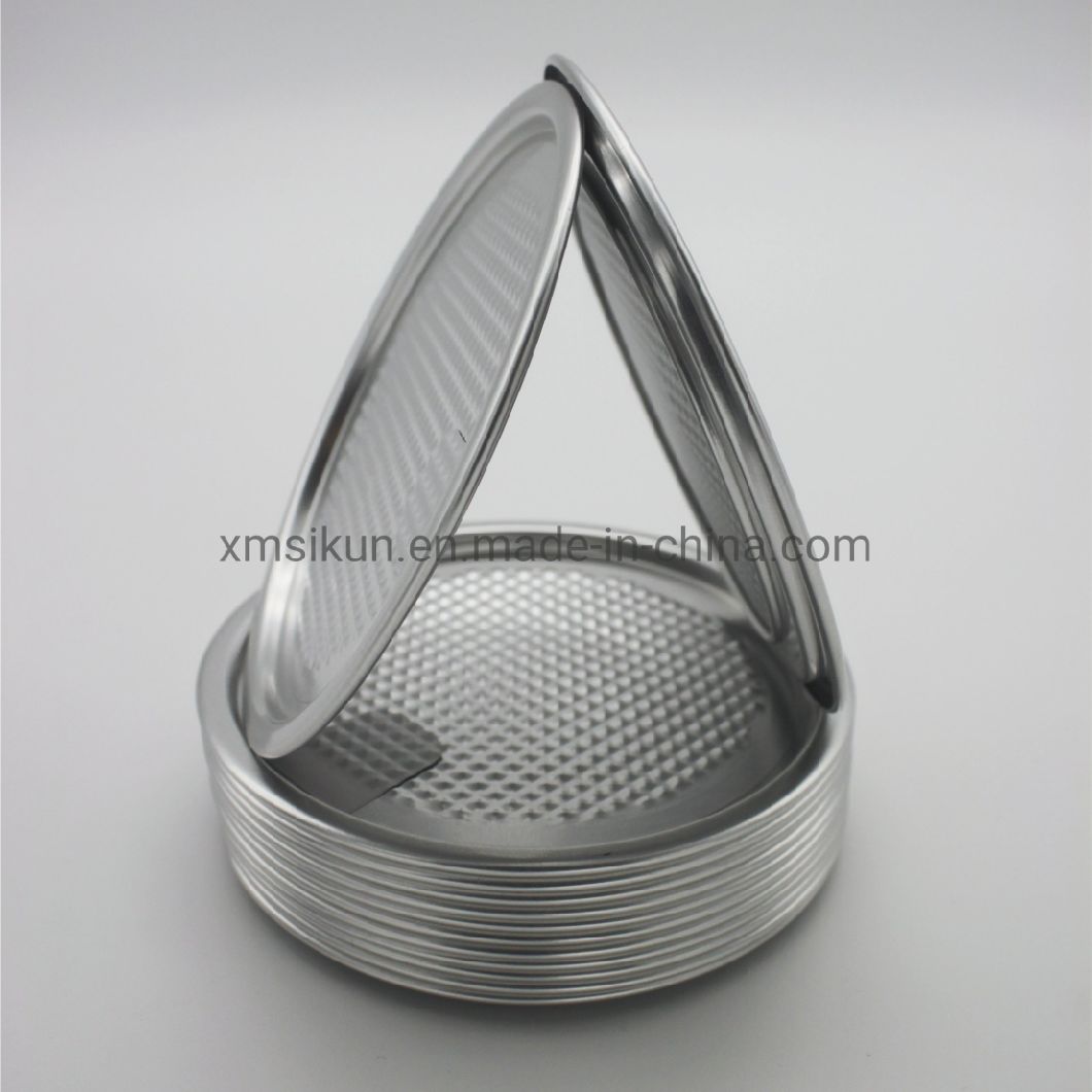 Manufacturer 307# Aluminum Peel off Lids Round Pull Ring Canning Lids