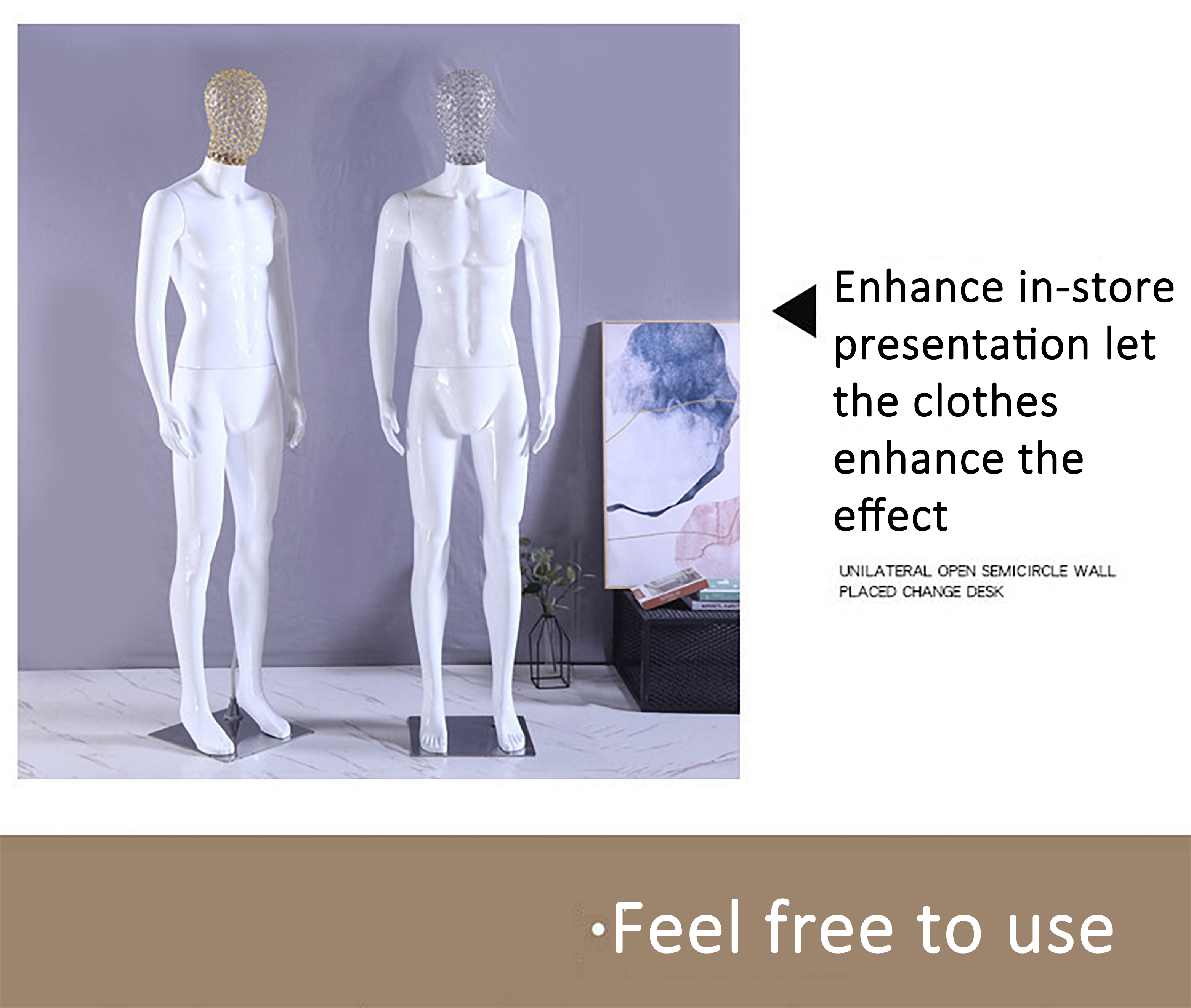 Oem Male Mannequin Model Factory Directly Sale Full-body For Wig Display