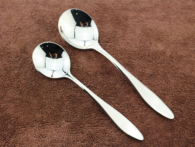 High quality 18/10 Stainless steel flatware/cutlery/spoon/ soup spoon/round spoon