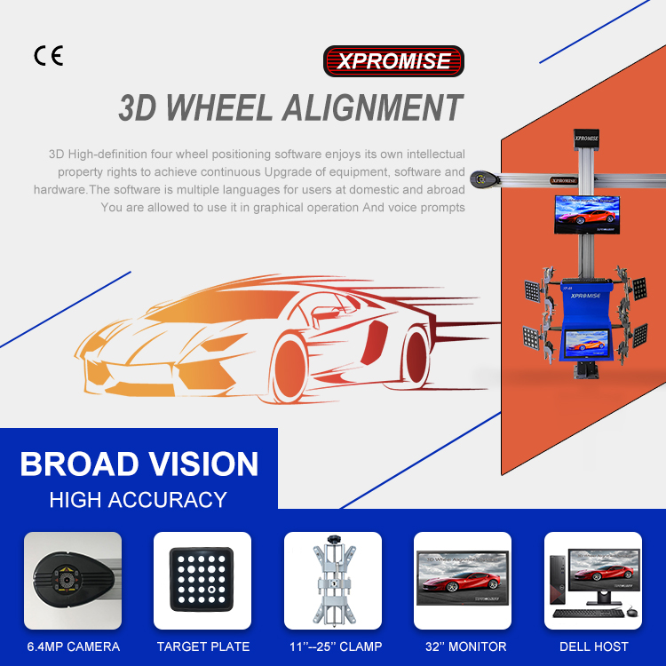 Car Workshop 3D Wheel Alignment Machine Automatic High Accurate