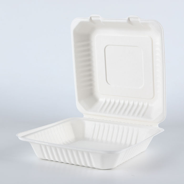 Best selling eco-friendly Water and oil proof Bagasse clamshell paper tableware