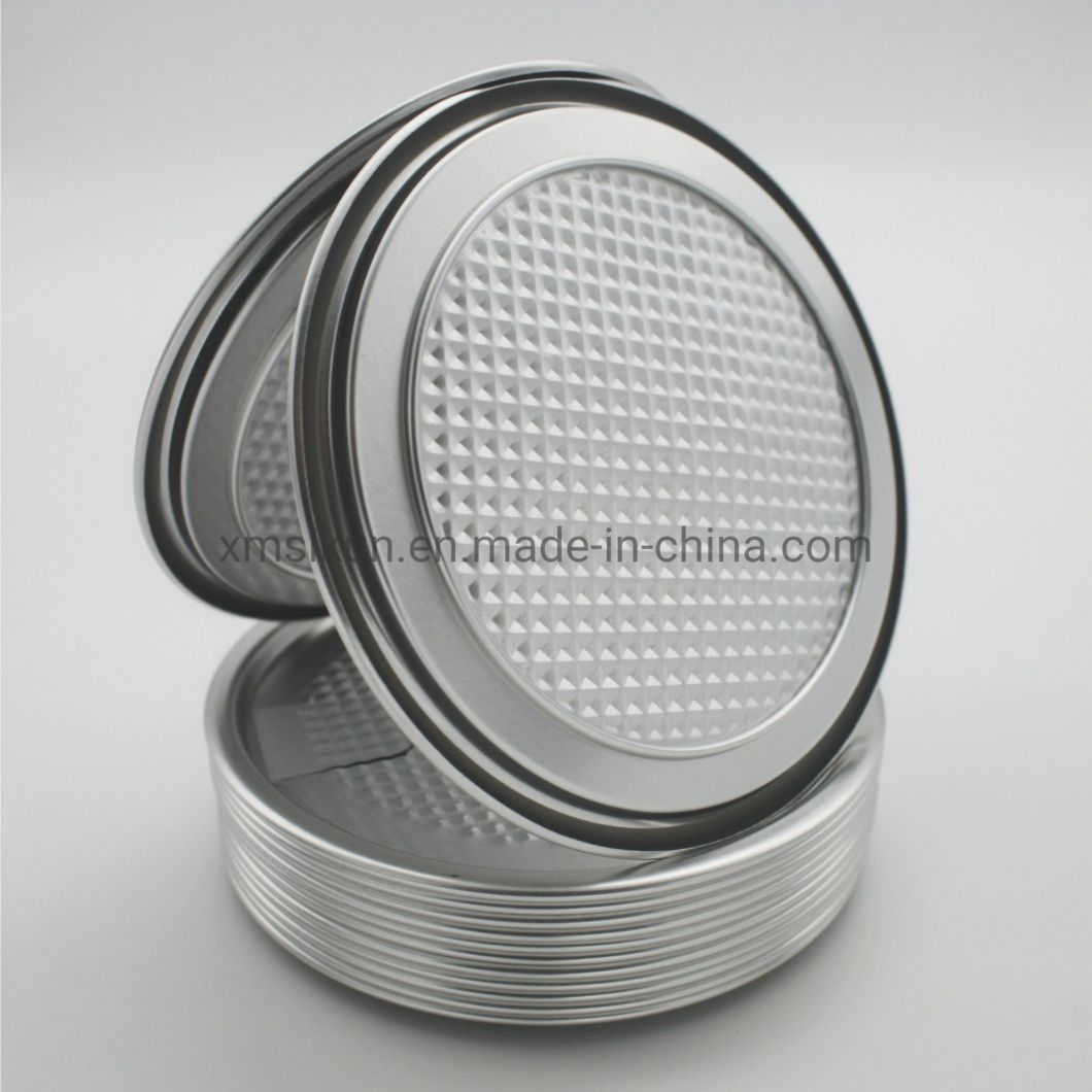 Manufacturer 307# Aluminum Peel off Lids Round Pull Ring Canning Lids