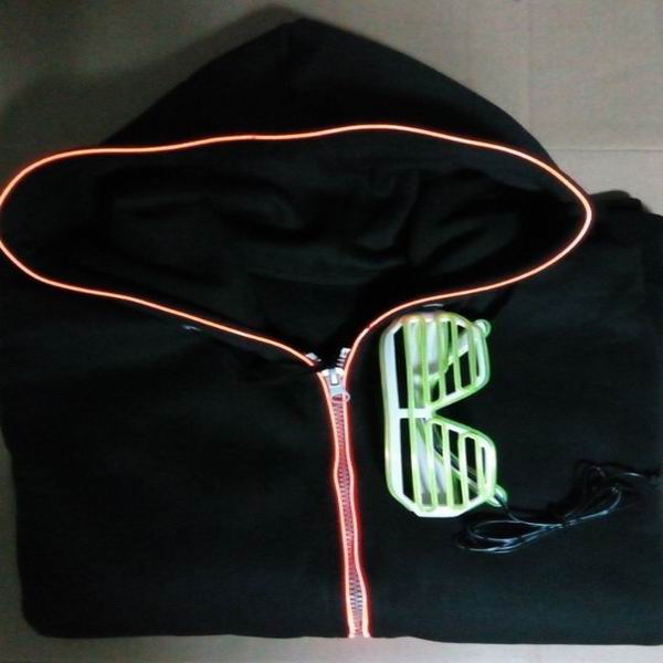 2015 party el hoodies/ led hoodies/ el wire hoodies