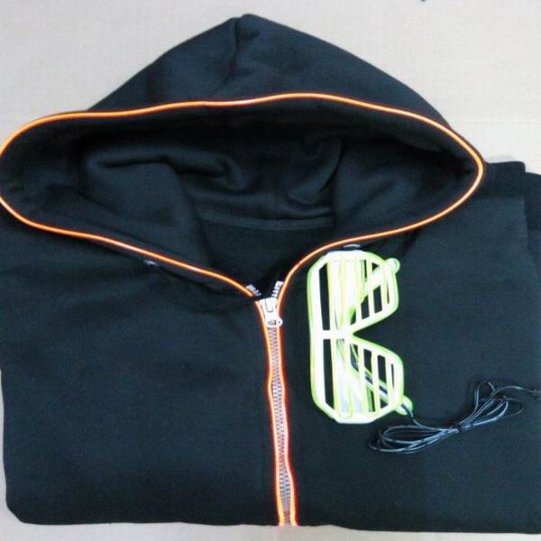 2015 party el hoodies/ led hoodies/ el wire hoodies