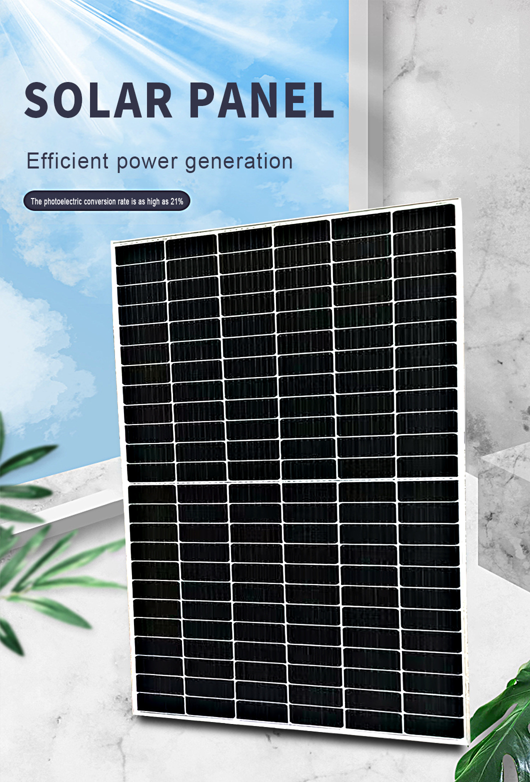 New Technology Solar Panel 375watt 370watt Monocrystalline Solar Home Panel