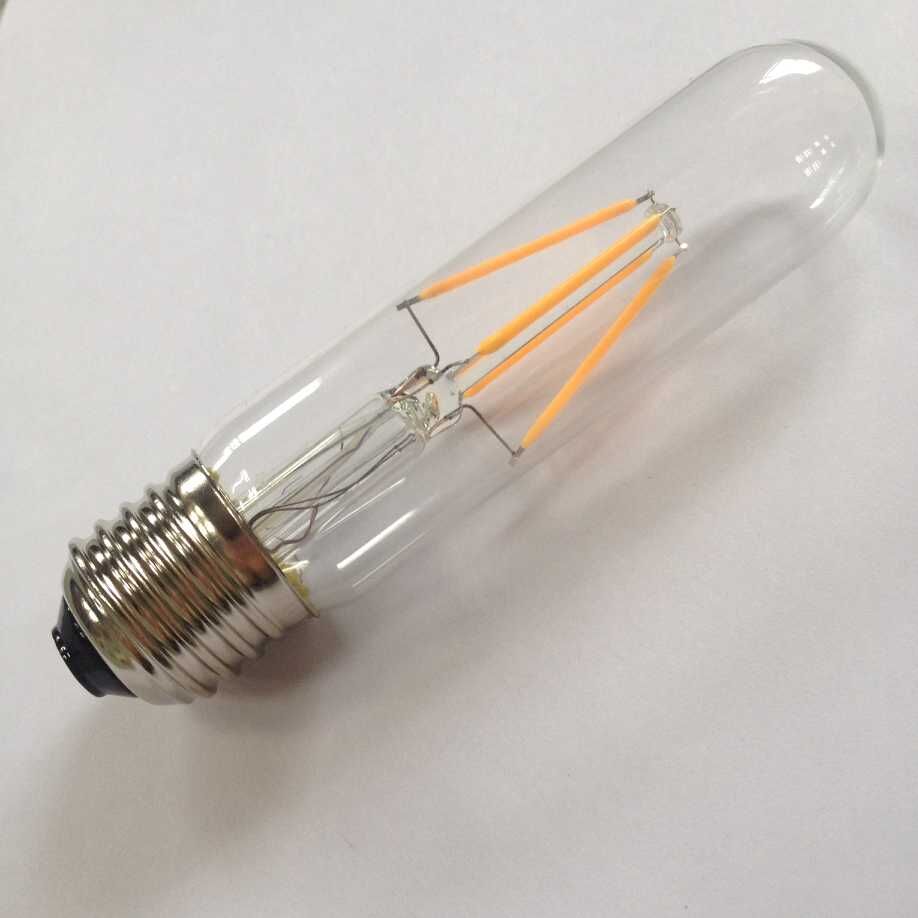 smoke glass clear T30/T10 4W 2W 6W dimmable filament led tubular bulb light medium screw base
