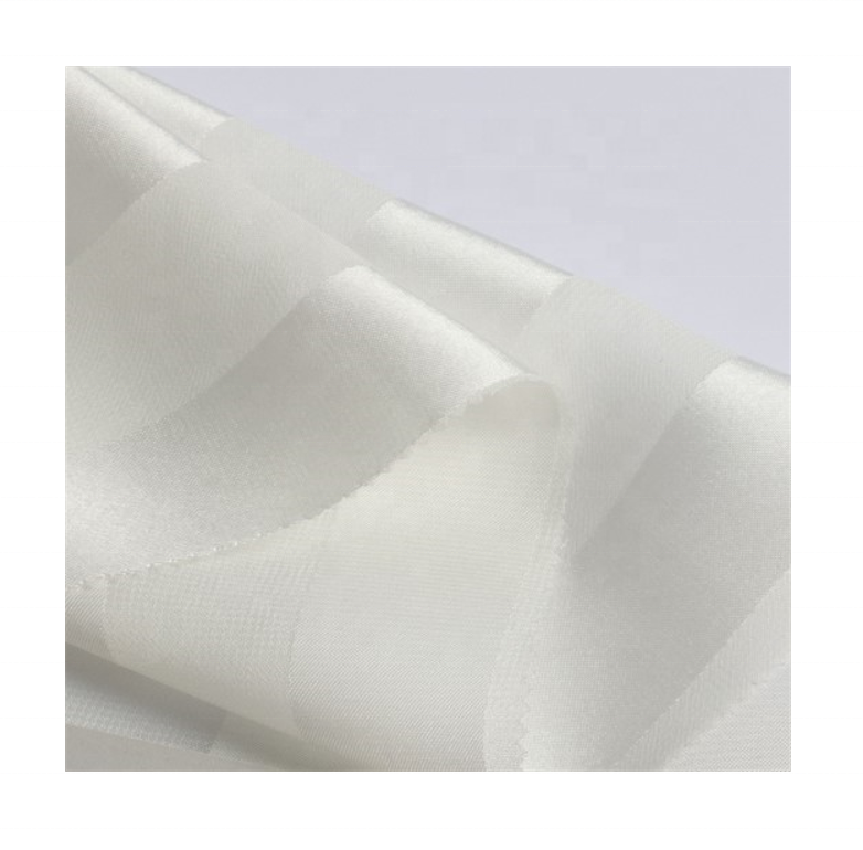 Recycled chiffon satin striped fabric is elegant and soft for pajamas/long skirts