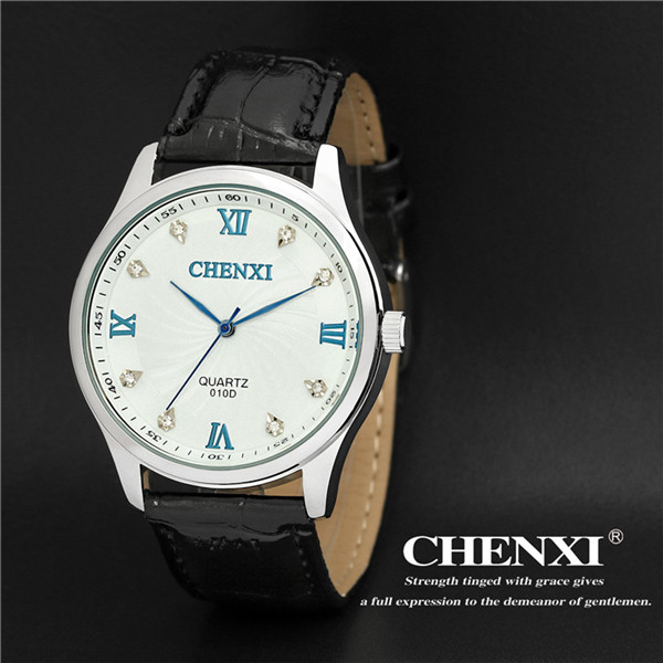 Hot Top Brand OEM Custom Logo Cow Leather Watches Cheap Stainless Steel Case Back Leather Watches Man