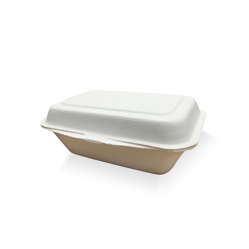 Disposable biodegradable food container clamshell, meal box