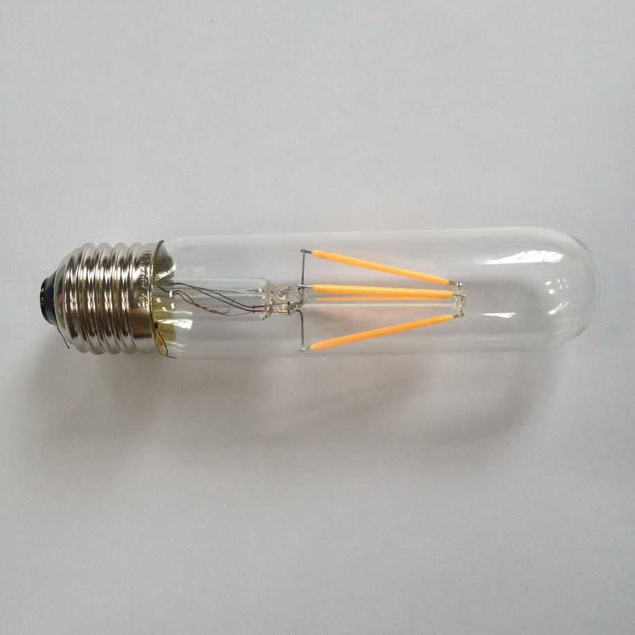 smoke glass clear T30/T10 4W 2W 6W dimmable filament led tubular bulb light medium screw base