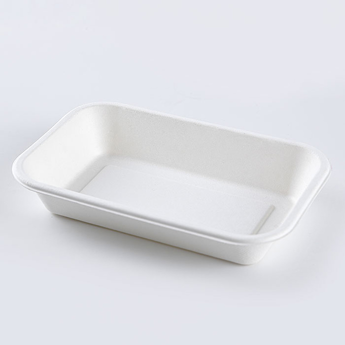 Biodegradable container, Disposable dining box for sugarcane pulp rectangular container