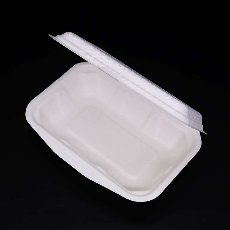 500-650-800-1000ml Biodegradable Disposable Sugarcane Bagasse Lunch Box with lid