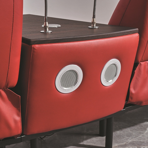 Leather Art Function Sofa Multifunctional Coffee Table Reading Light Italian Minimalist Cinema Sofa