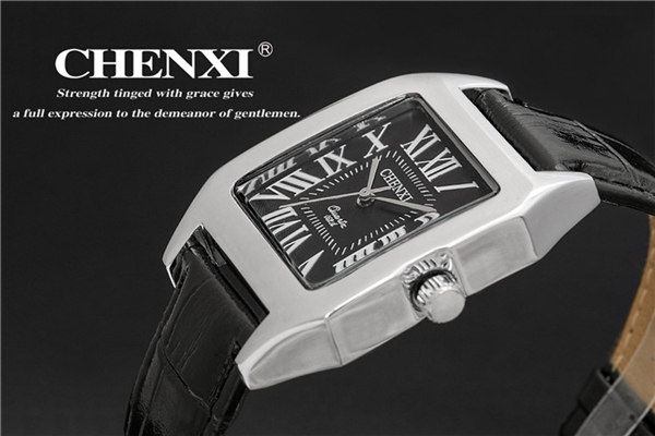 L052ST10 Square Dial Tank Shape Wristwatches Unisex Men's Roman Number Watches Ladies Leather Watches for Lady