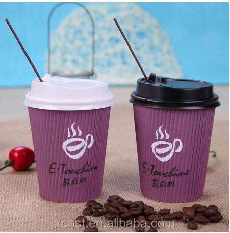 2014 7oz (200ml) disposable costa coffee paper cup ripple paper cups