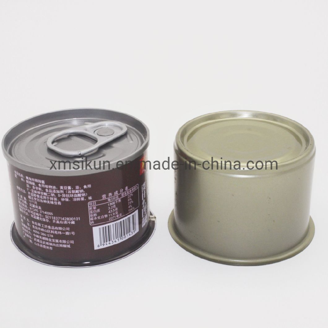 Hot Selling Food Grade Metal Hand Pull Lid Easy Open Lid
