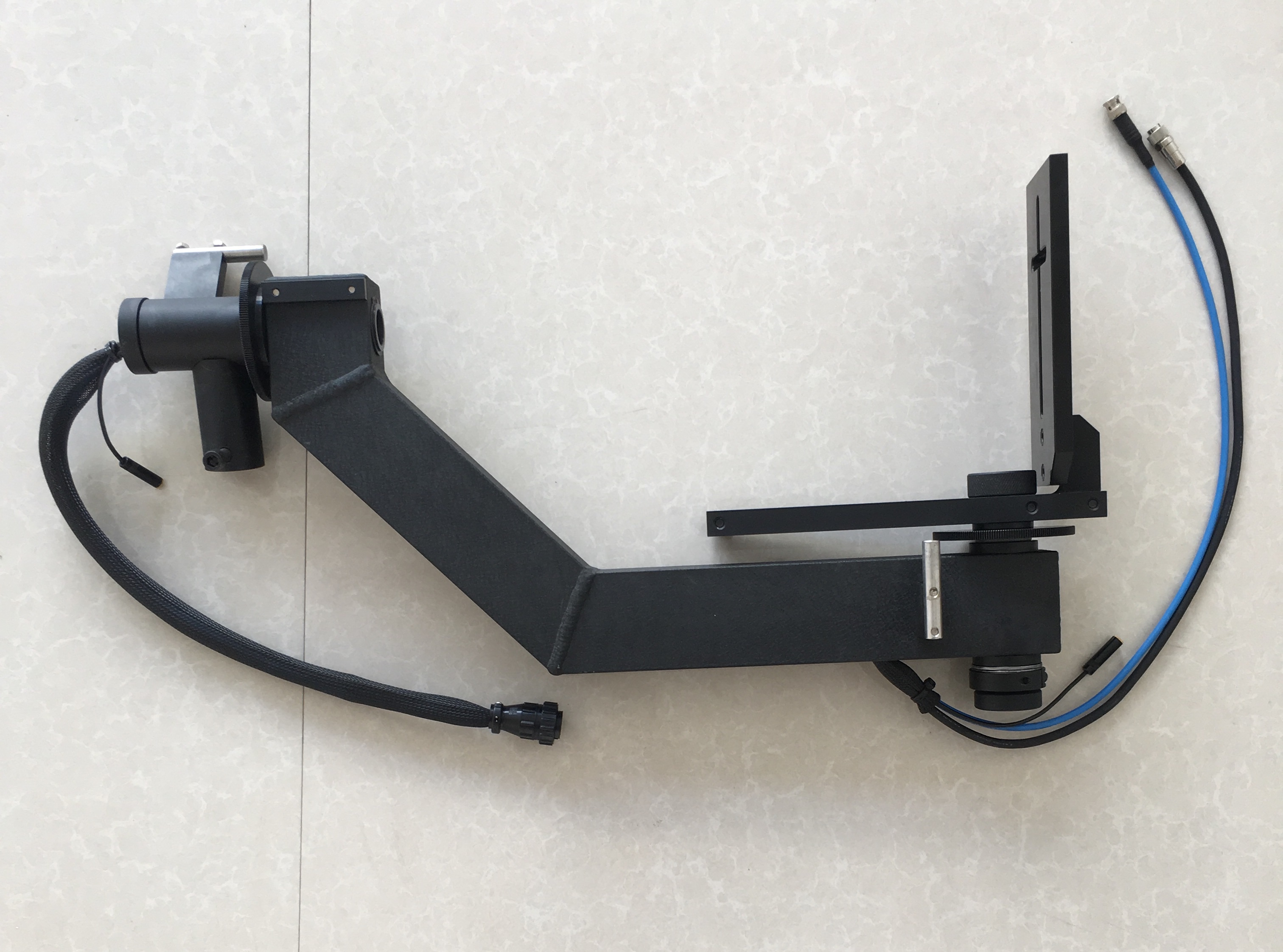 Broadcast Tv Filming Triangle Jimmy Camera Crane Jib , 10m 2 Axis Motorized Pan Tilt Head Heavy Duty Camera Crane