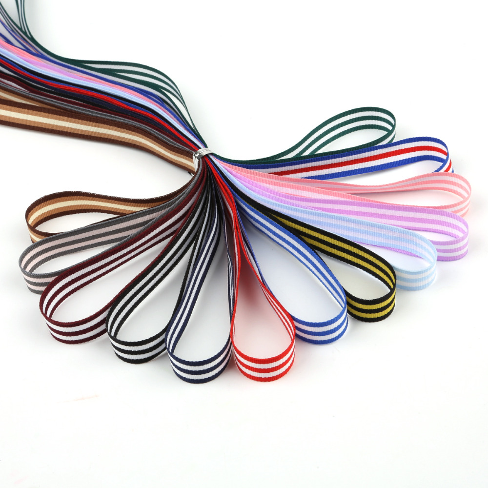Superior Quality Polyester Wired Craft Ribbon , Red White Blue Custom Jacquard Ribbon For Clothing