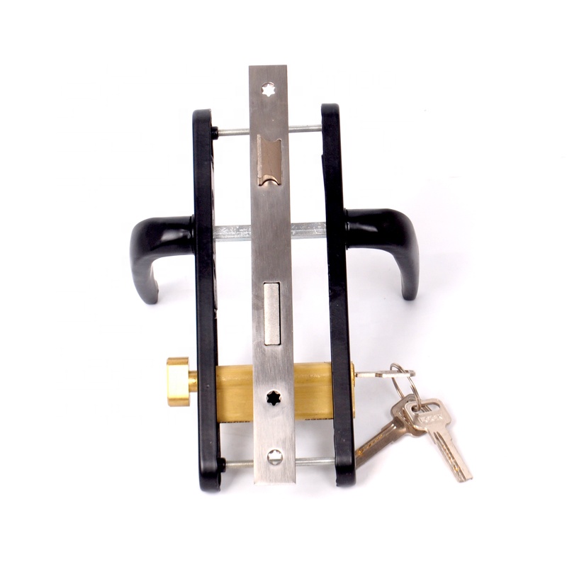 China factory wholesale price aluminum plastic door lock plastic steel door lock handle lock