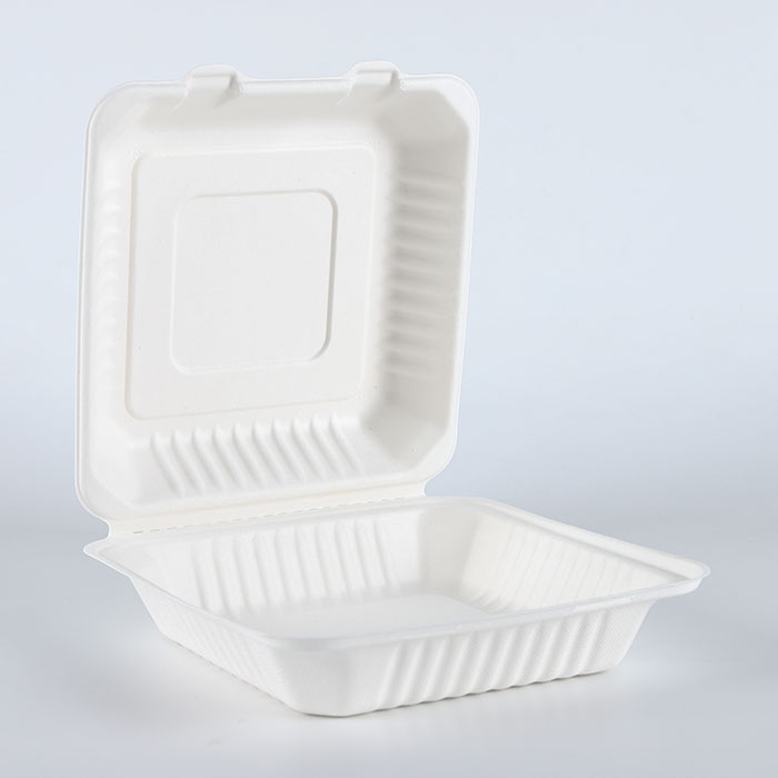 Best selling eco-friendly Water and oil proof Bagasse clamshell paper tableware