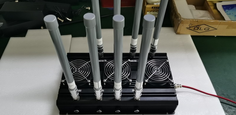 8-band 125 watt cellular shielding jammer, powerful mobile phone jammer up to 150 meters power distance can be adjusted