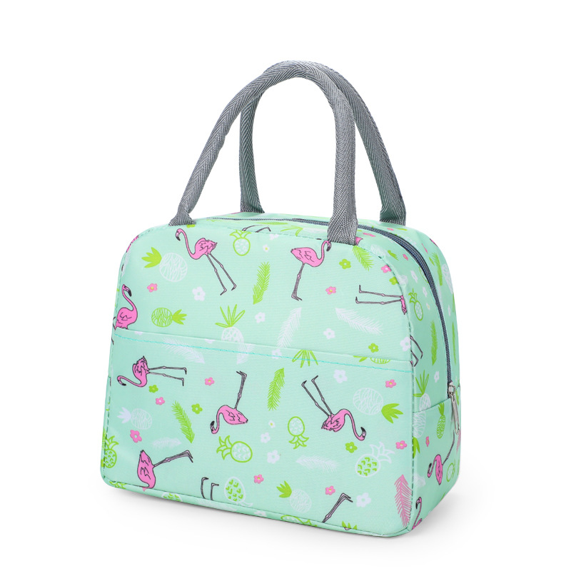 Japanese Bento Bag Aluminum Foil Lunch Bag Simple Thermal Insulation Lunch Box Bag Oxford Cloth Large-capacity Handbag