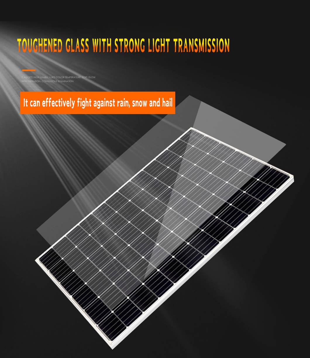 Stable Impact-Resistant Wind-Resistant and Pressure-Resistant PV Solar Panel