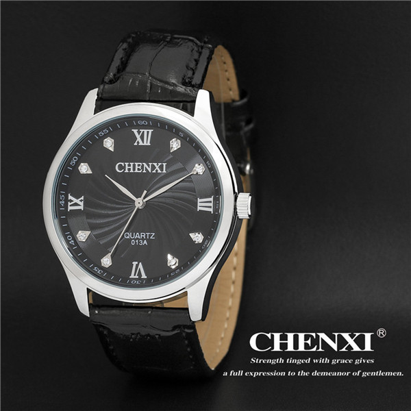 Hot Top Brand OEM Custom Logo Cow Leather Watches Cheap Stainless Steel Case Back Leather Watches Man