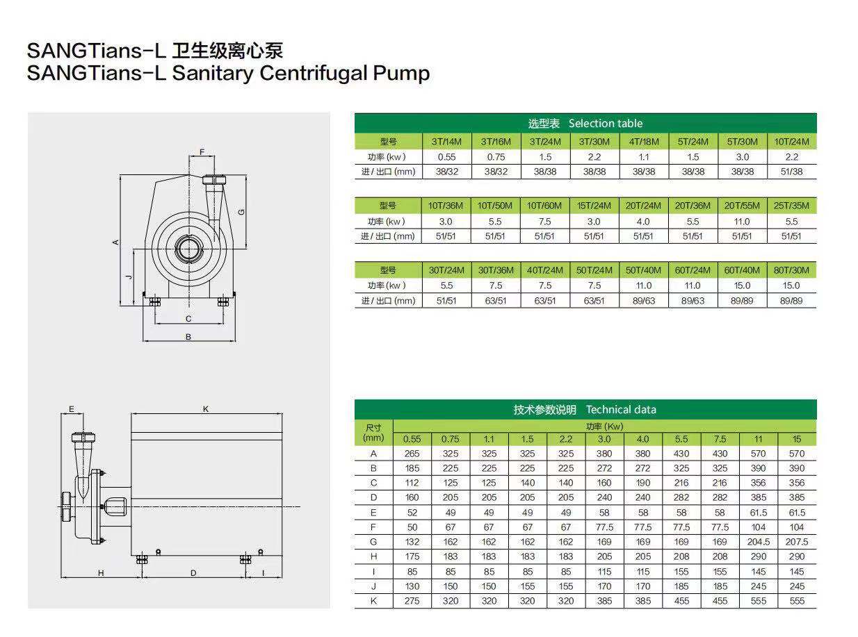 sanitary pump stainless steel centrifugal pump oil transfer pump