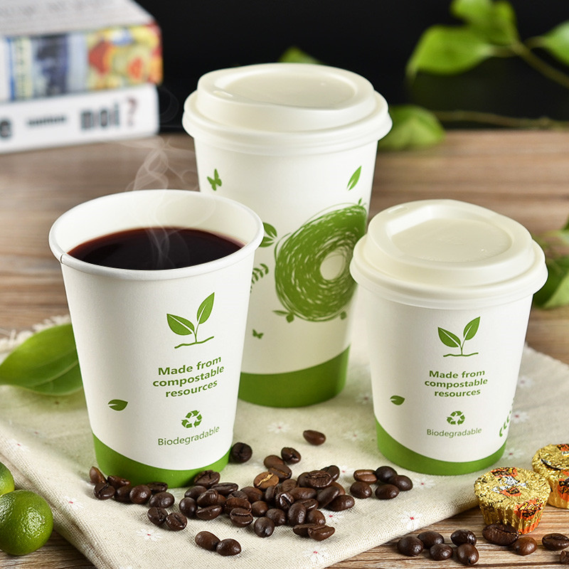 The original design of disposable paper cups ecological paper PLA film