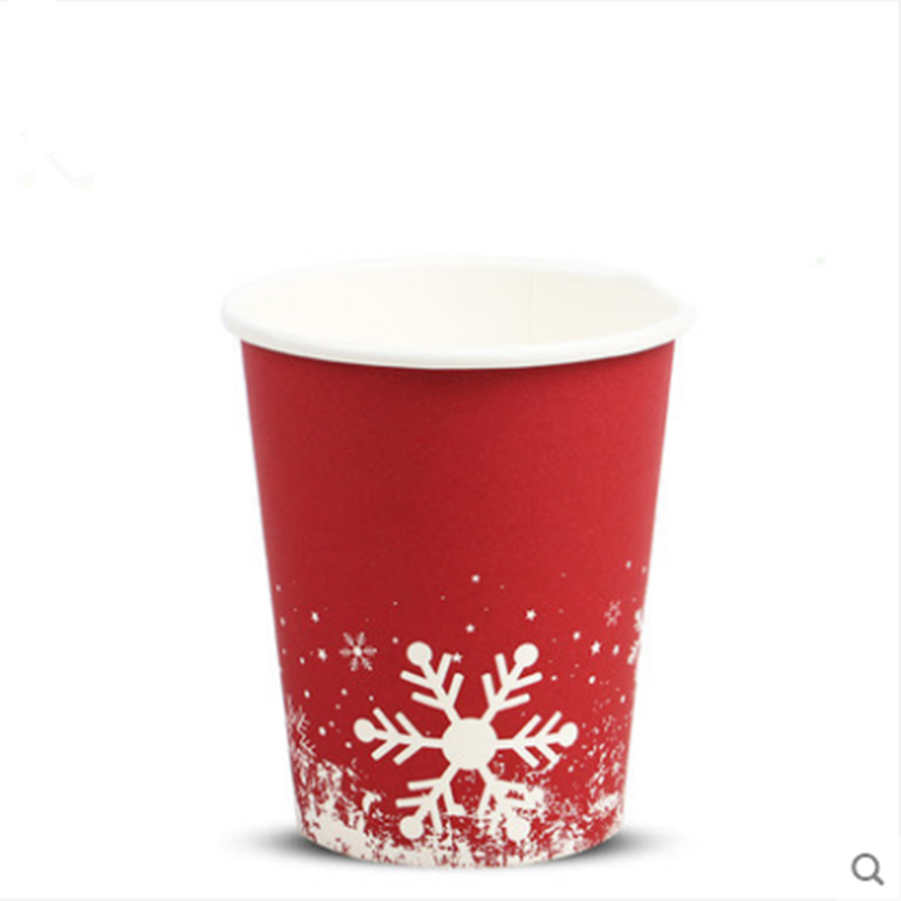 Disposable thickening scald christmas snowflake paper water coffee cup